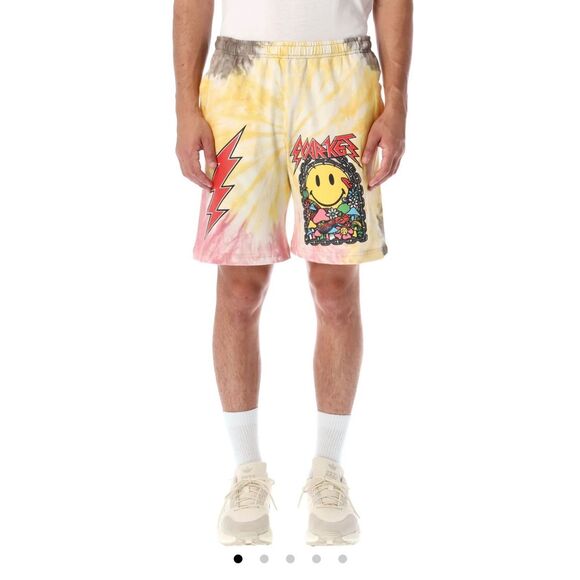 Market Smiley Iron Market Logo Print Tie Dye Shorts - Size Large - Picture 4 of 9